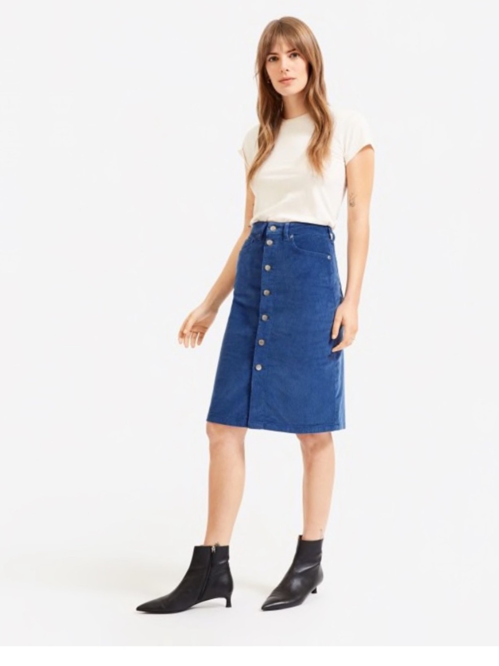 Everlane Corduroy Midi Skirt